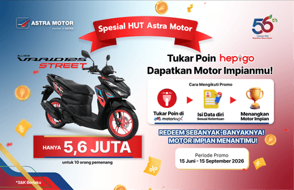 Promo HUT 56 - Vario 125 Street 5,6 Juta